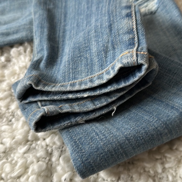 Current/Elliott the Skinny Ankle Low Rise Jeans in Driftwood Destroy Sz 26 - Picture 5 of 10